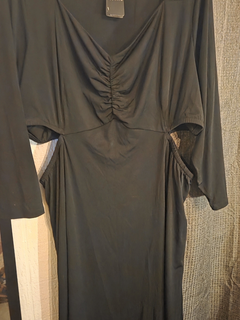 Torrid Black Women’s Cutout Ruched Maxi Dress